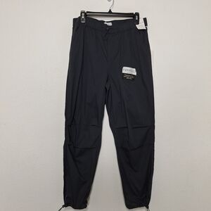 Dash NEW Charcoal Veronica Elastic Waist Sporty Utility Parachute Pants Size M